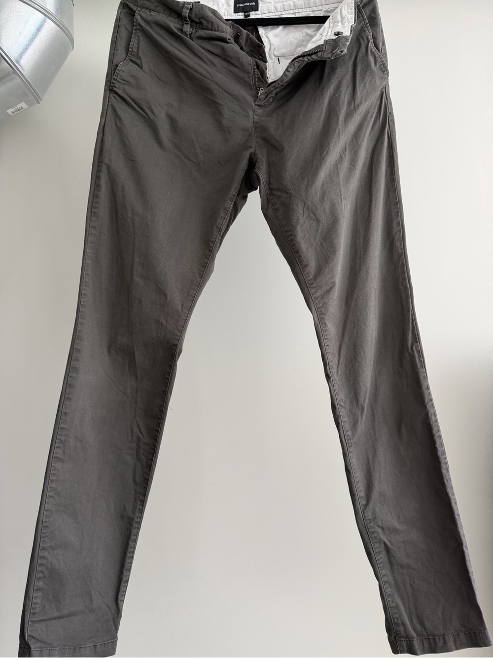 Men's Slim Straight Chinos- Gray